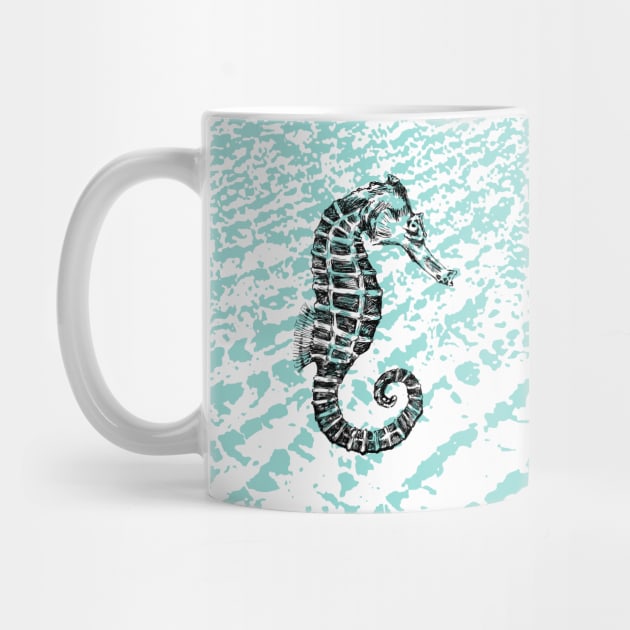 seahorse print by rachelsfinelines